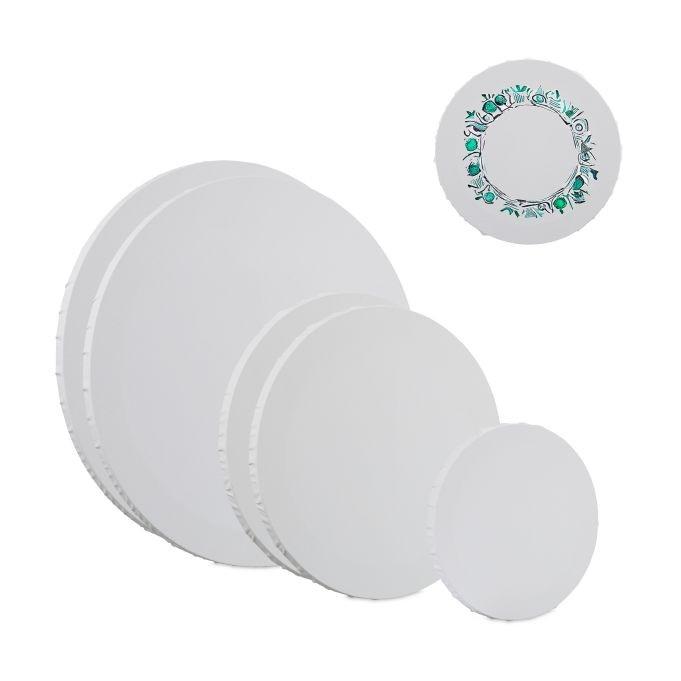 B2X Leinwand rund 6er-Set