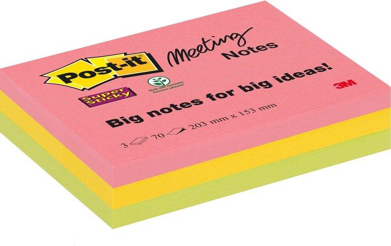 Post it POST-IT Super Sticky Meeting 203x152mm 8670-3SS-EU 3x70 Blatt