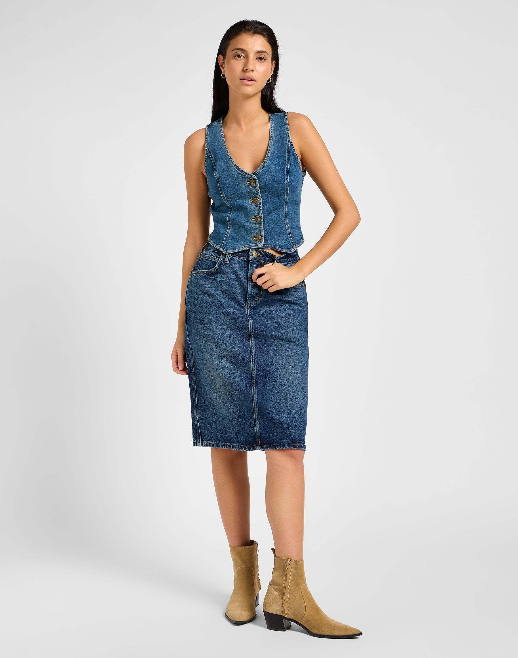 Lee Jeansrock Midi Skirt