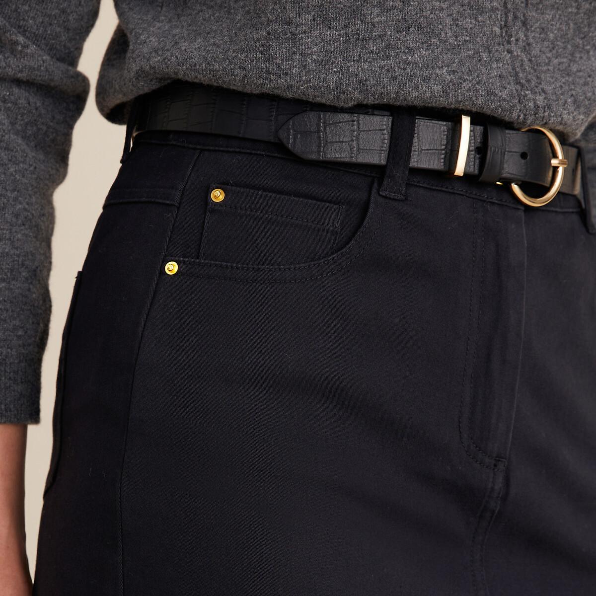 La Redoute Collections Gerader Rock aus Baumwollstretch