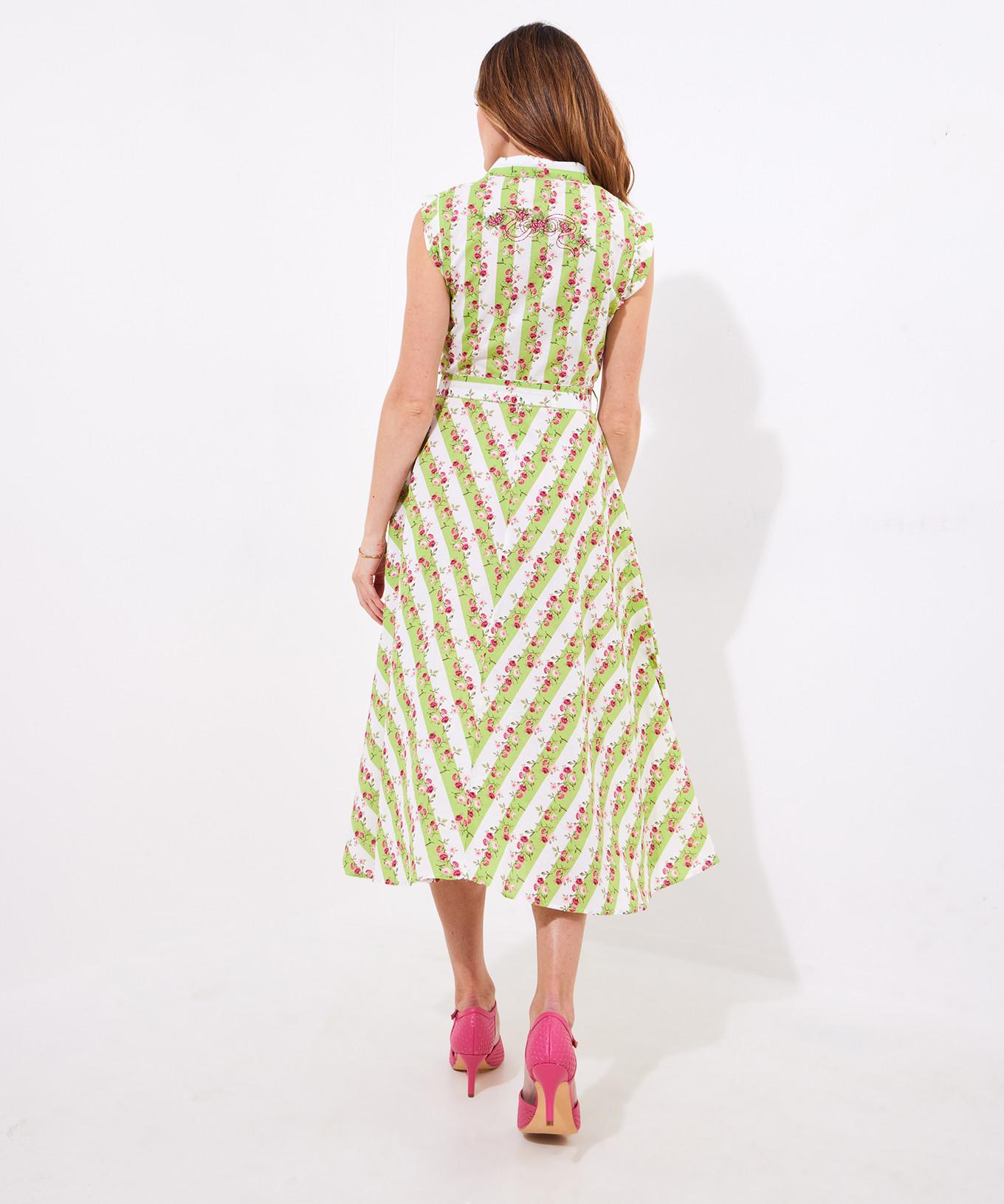 Joe Browns Rosa gestreiftes tailliertes Kleid