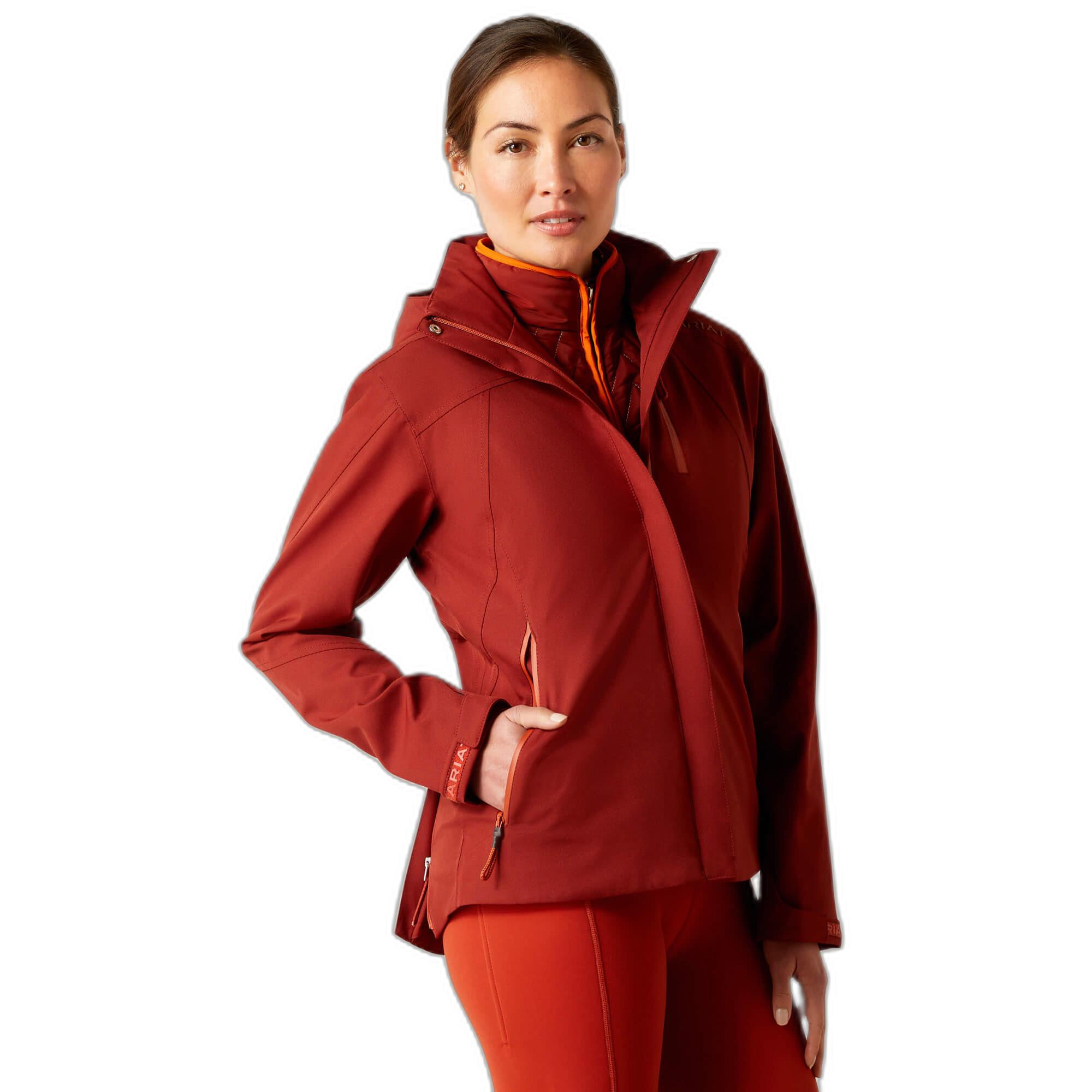 Ariat damen wasserfeste jacke mit kapuze h2o