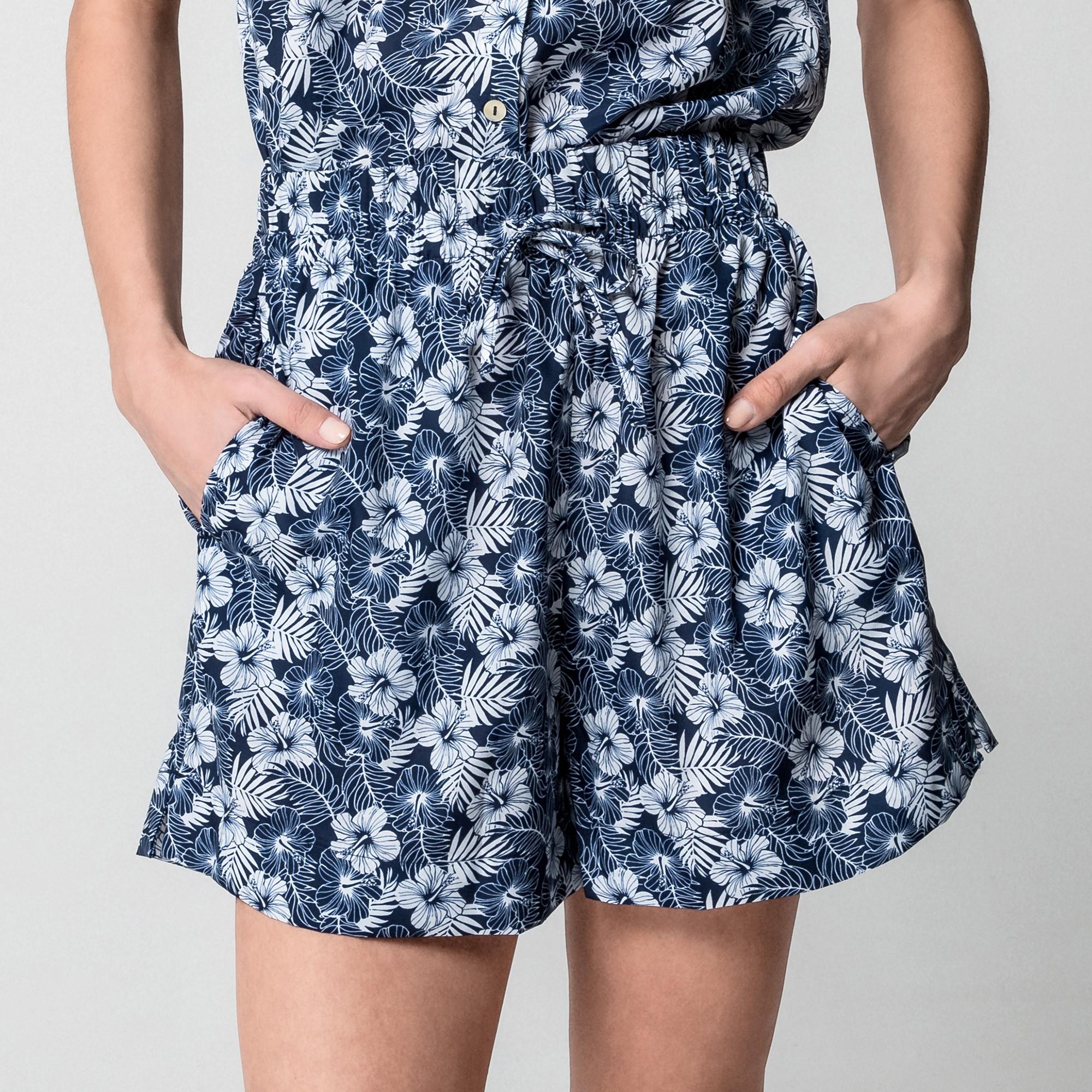 Manor Woman Gemusterte Regular Fit Shorts