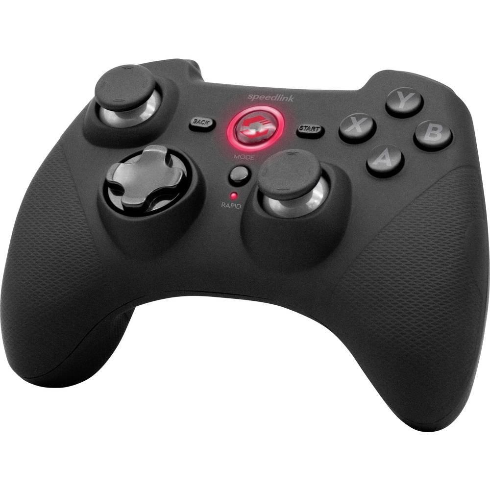 SPEEDLINK RAIT Gamepad - Wireless - for PC/PS3/Switch, rubber-black