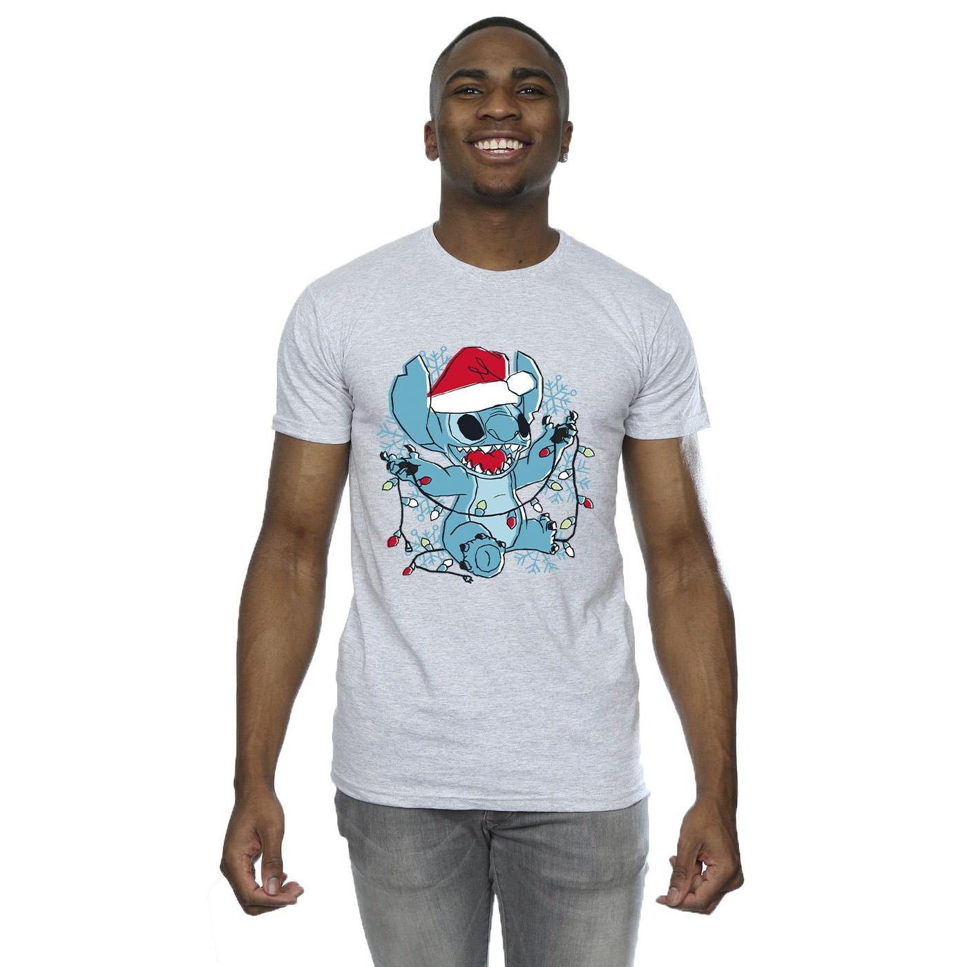 Disney Stitch Christmas Lights T-Shirt
