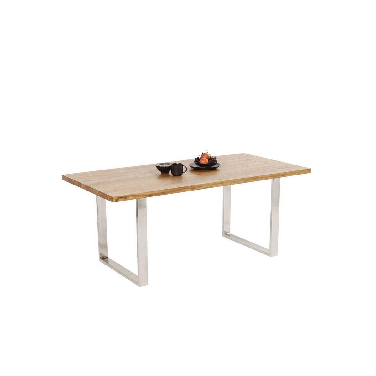 KARE Design Tisch Jackie Eiche Chrom 160x80