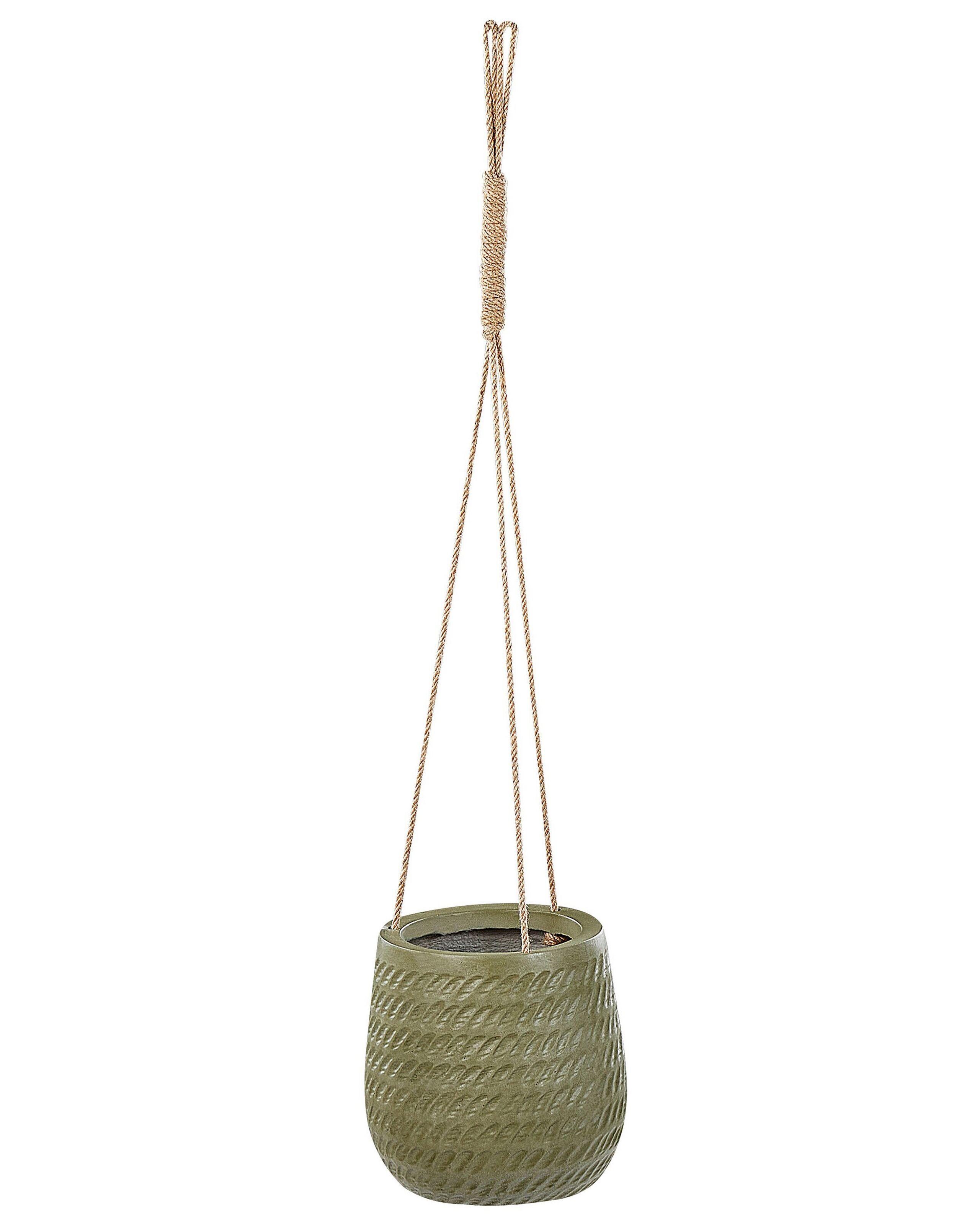 Beliani Blumenkübel aus Lehm-Faser-Mischung Boho LIVADIA