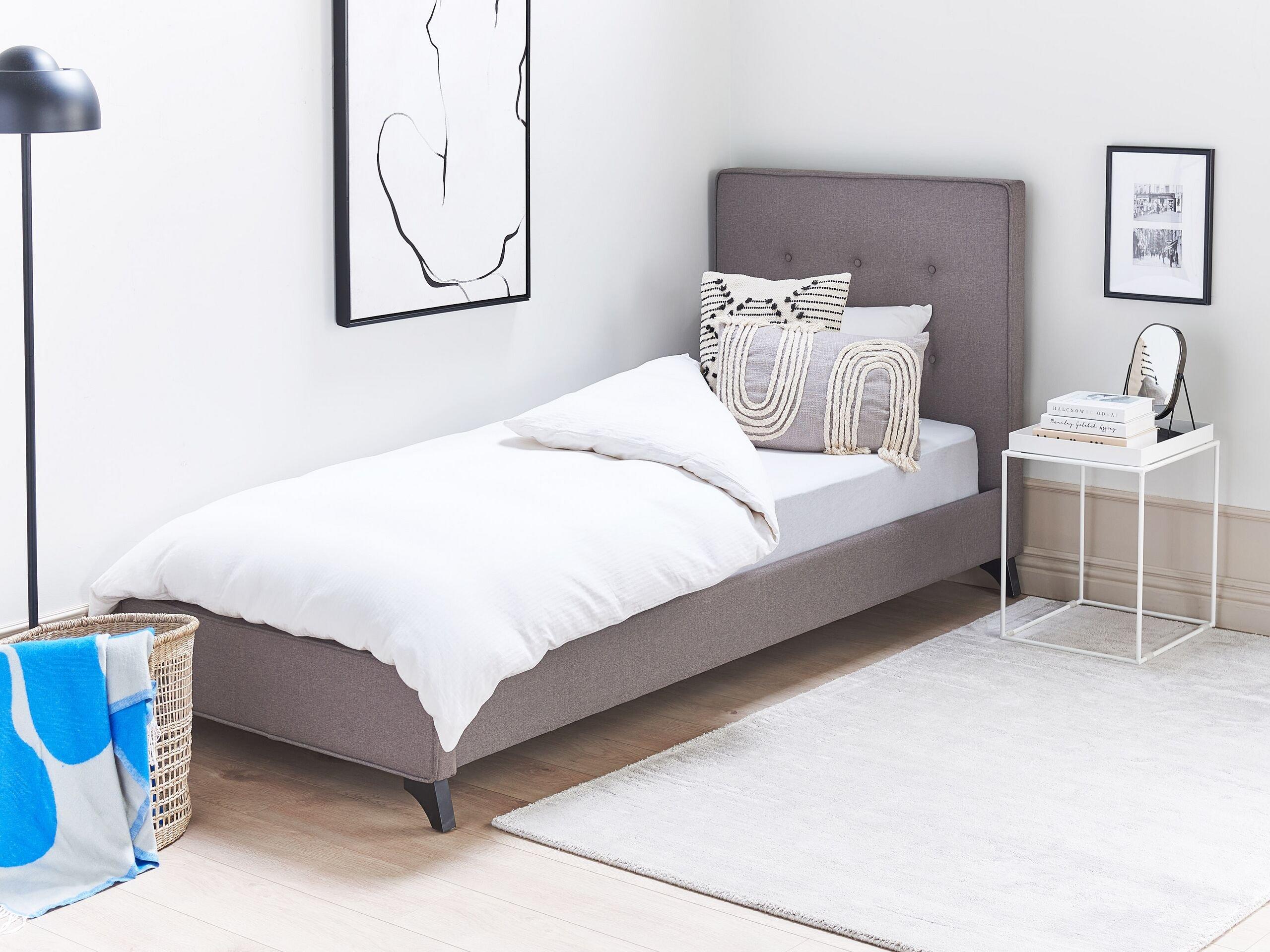 Beliani Bett mit Lattenrost aus Polyester Klassisch AMBASSADOR