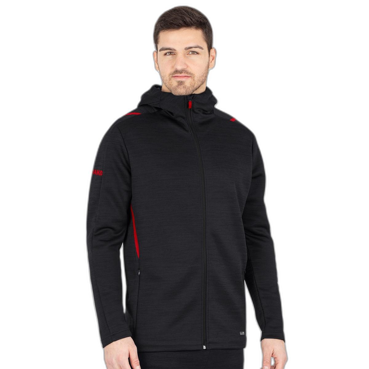 Jako freizeit-sweatjacke mit kapuze challenge
