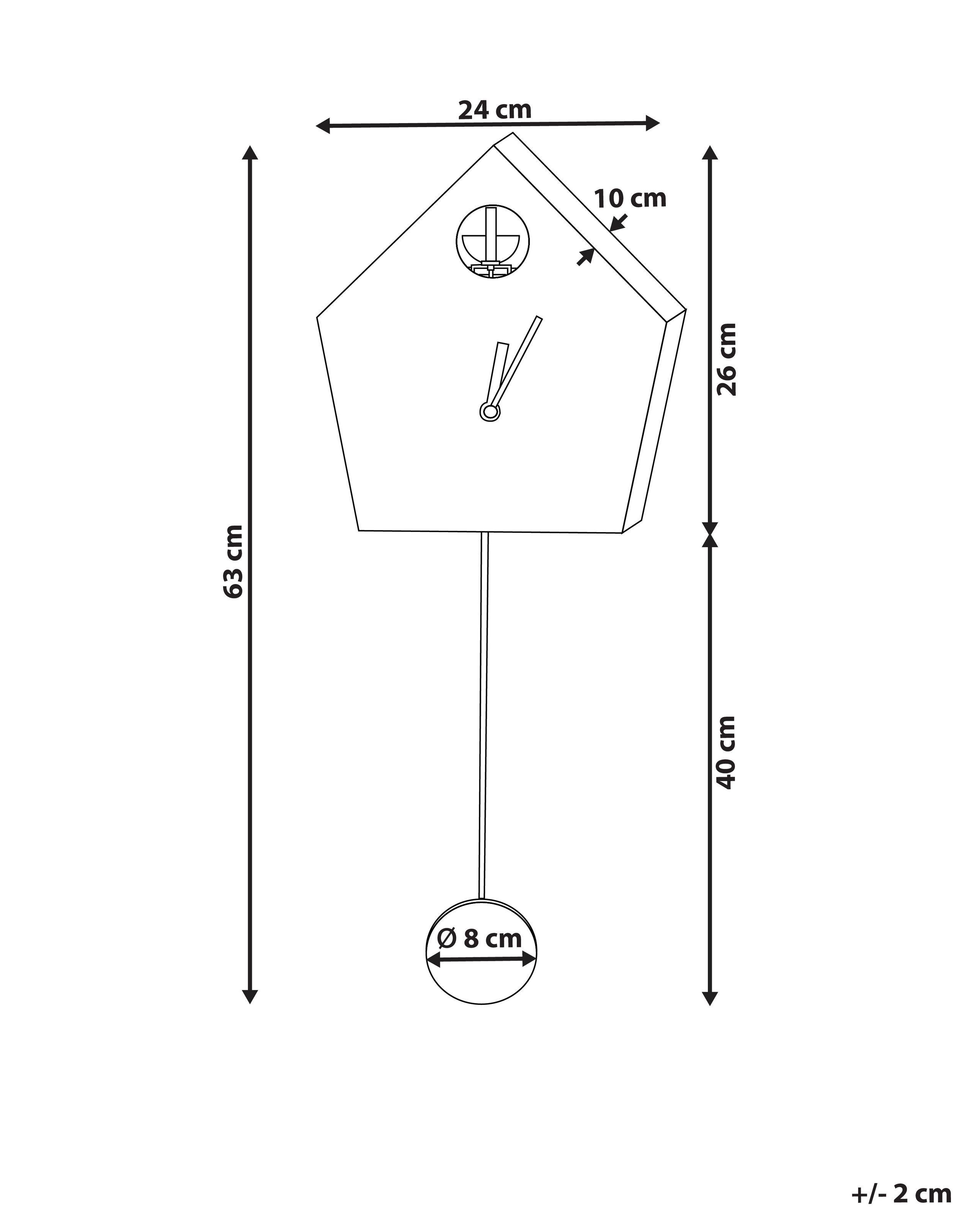 Beliani Wanduhr aus MDF-Platte Klassisch ARBAZ