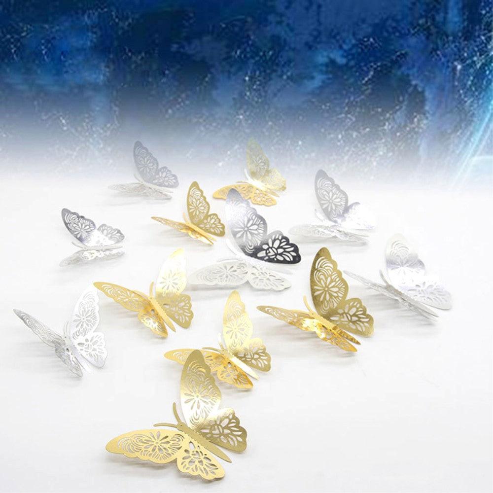 Cover-Discount 12 Stk. 3d Schmetterlinge Wand Sticker Deko