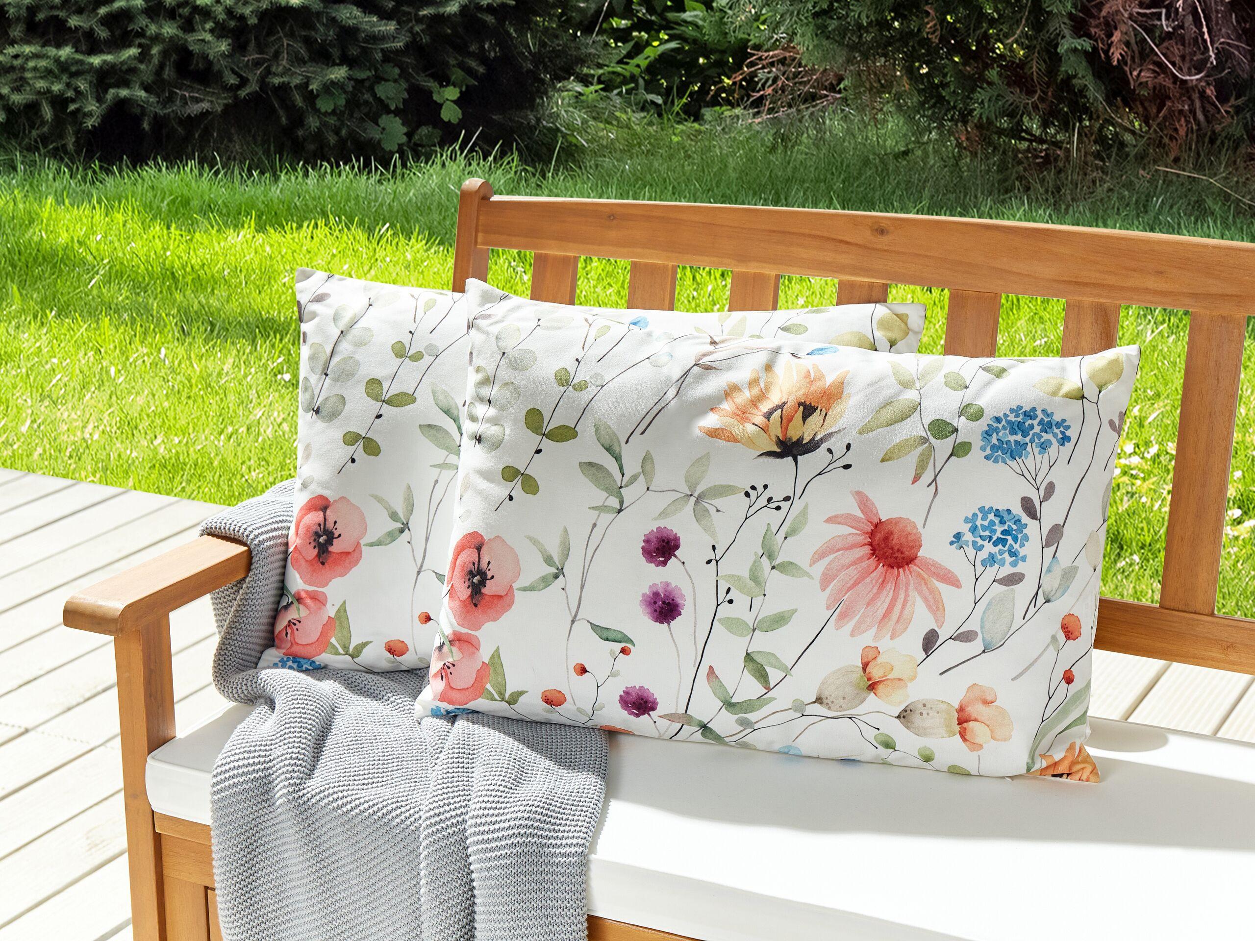 Beliani Gartenkissen 2er Set aus Polyester Boho MONESI