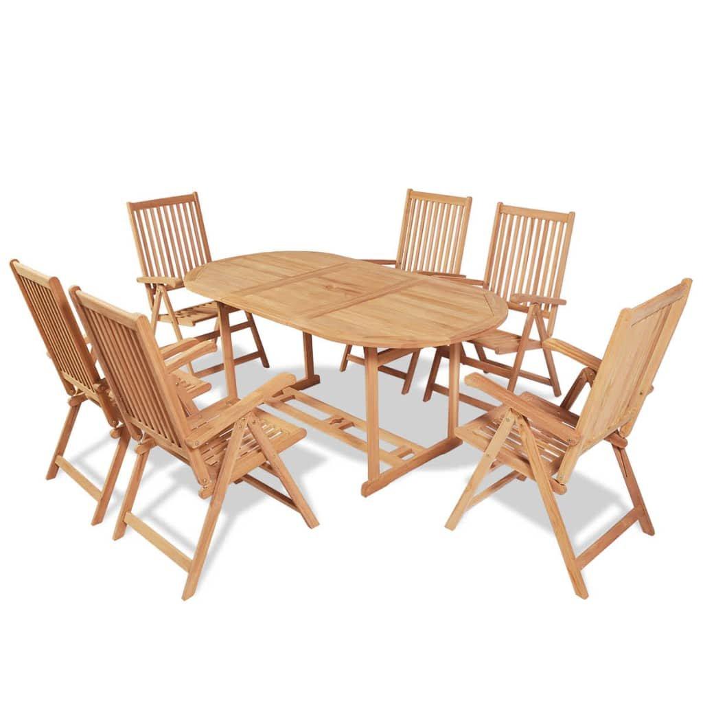 VidaXL Essgruppe teak