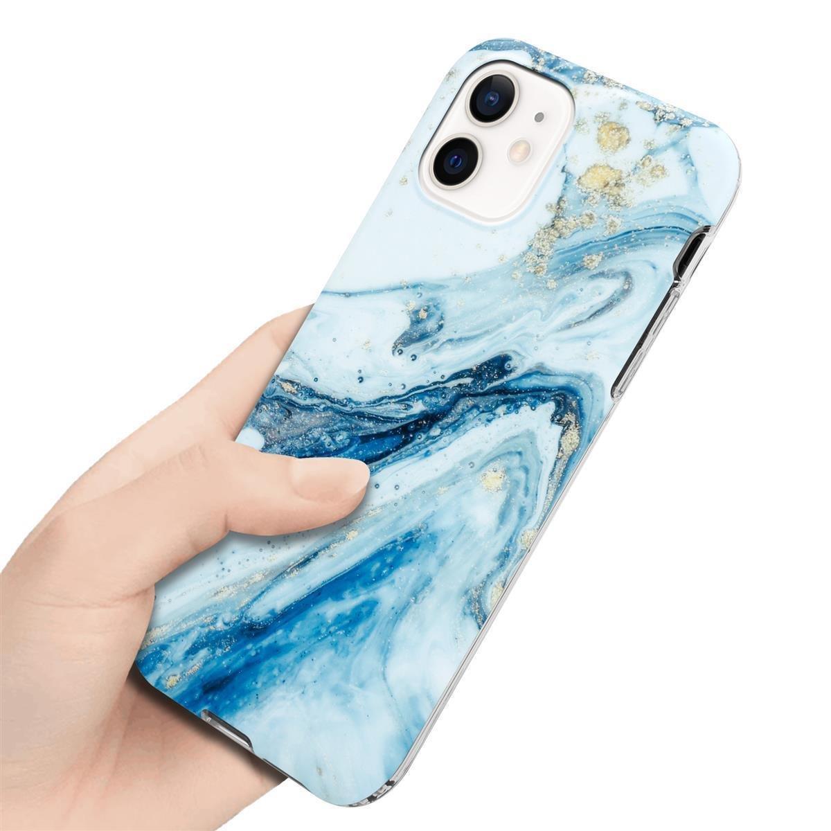 Cadorabo Hülle für Apple iPhone 12 PRO MAX aus TPU Silikon mit Muster Mosaik