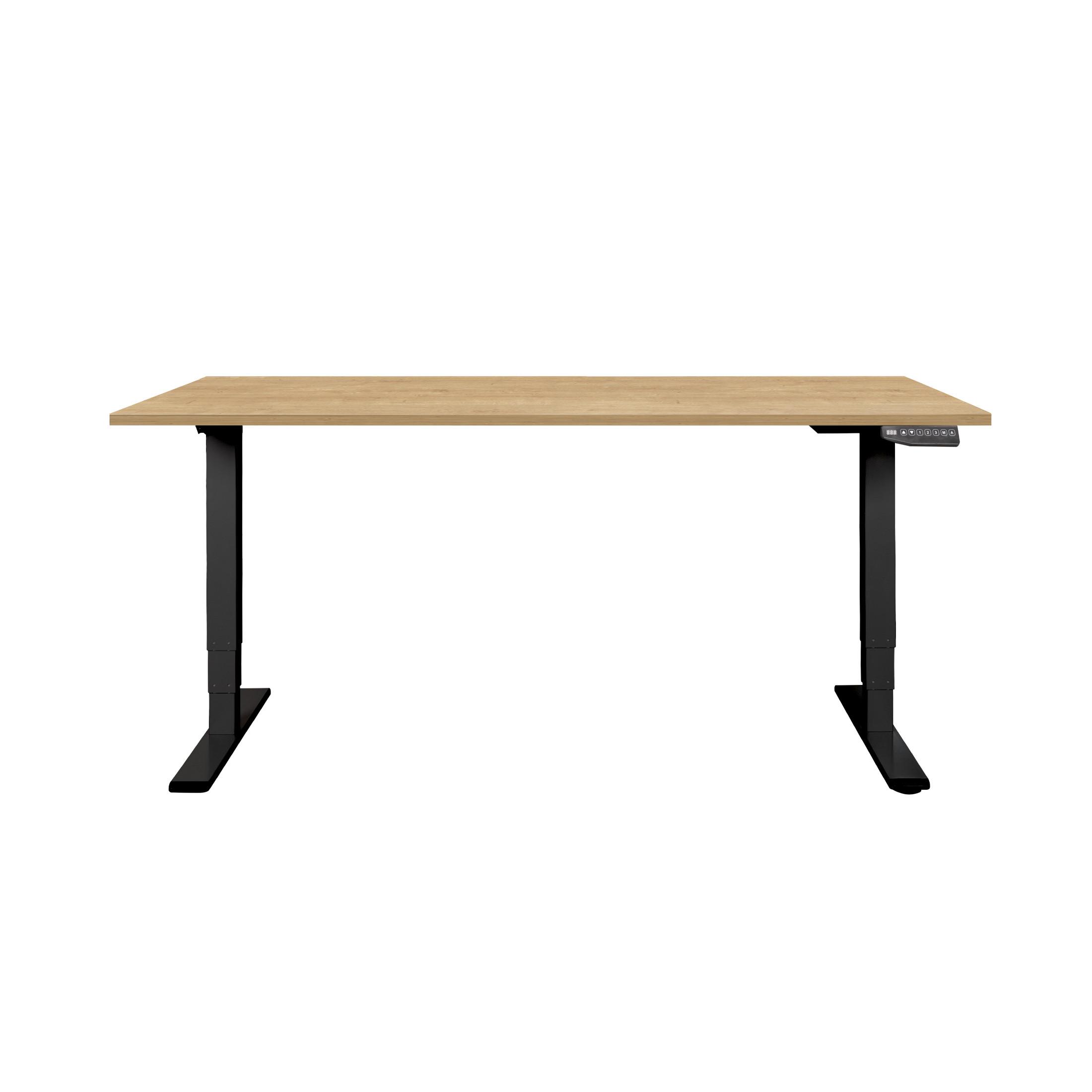 Contini Höhenverstellbarer Bürotisch 1.8x0.8m Eiche / Gestell RAL 9005