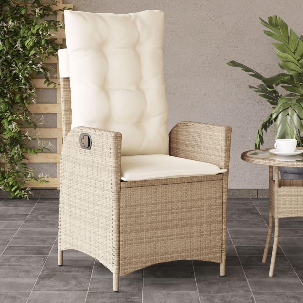 VidaXL Gartensessel verstellbar poly-rattan