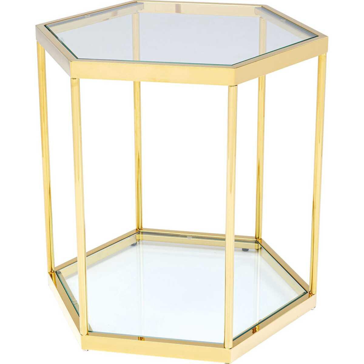 KARE Design Beistelltisch Comb Gold 55cm