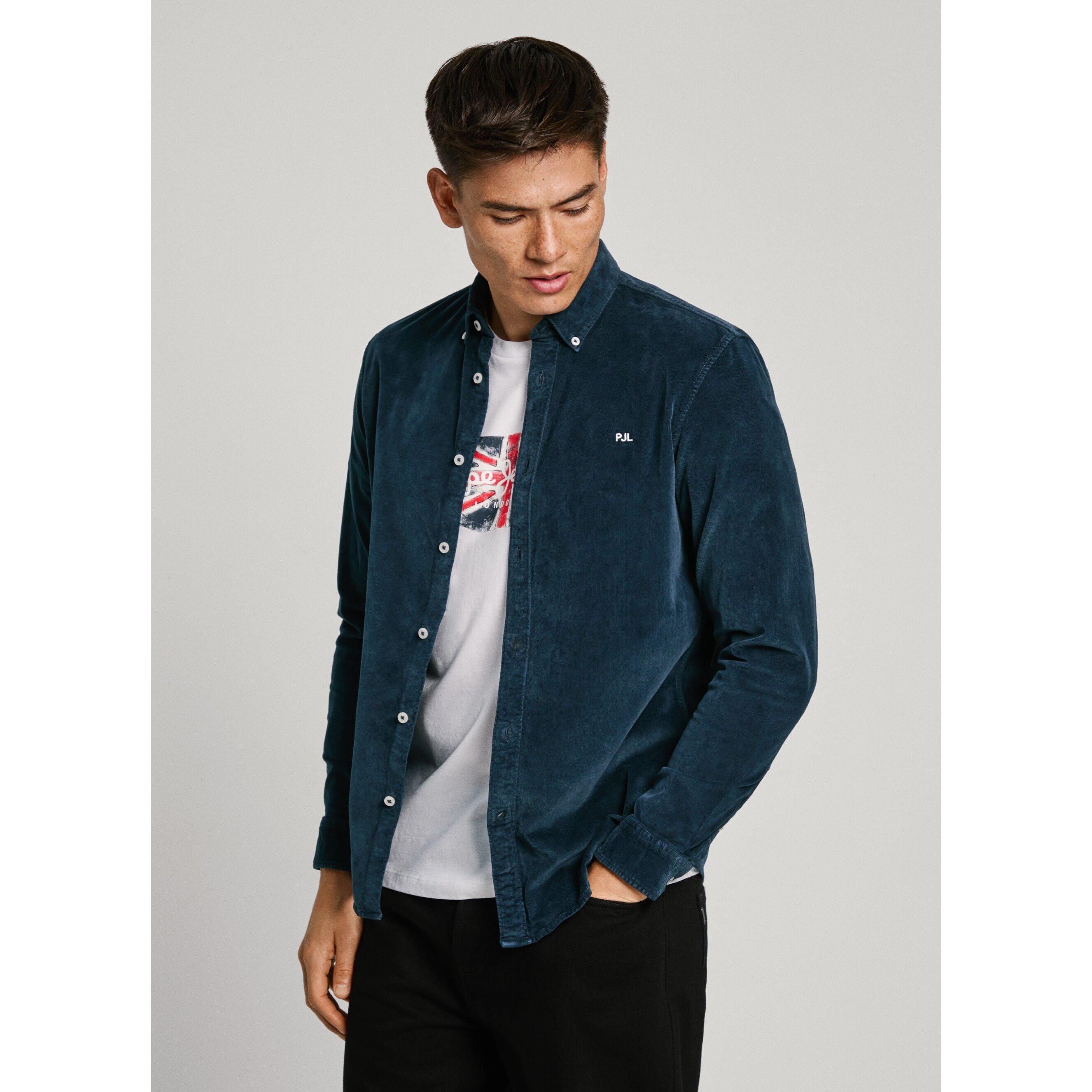 Pepe Jeans London Miller Langarm Button-Down Hemd Slim Fit