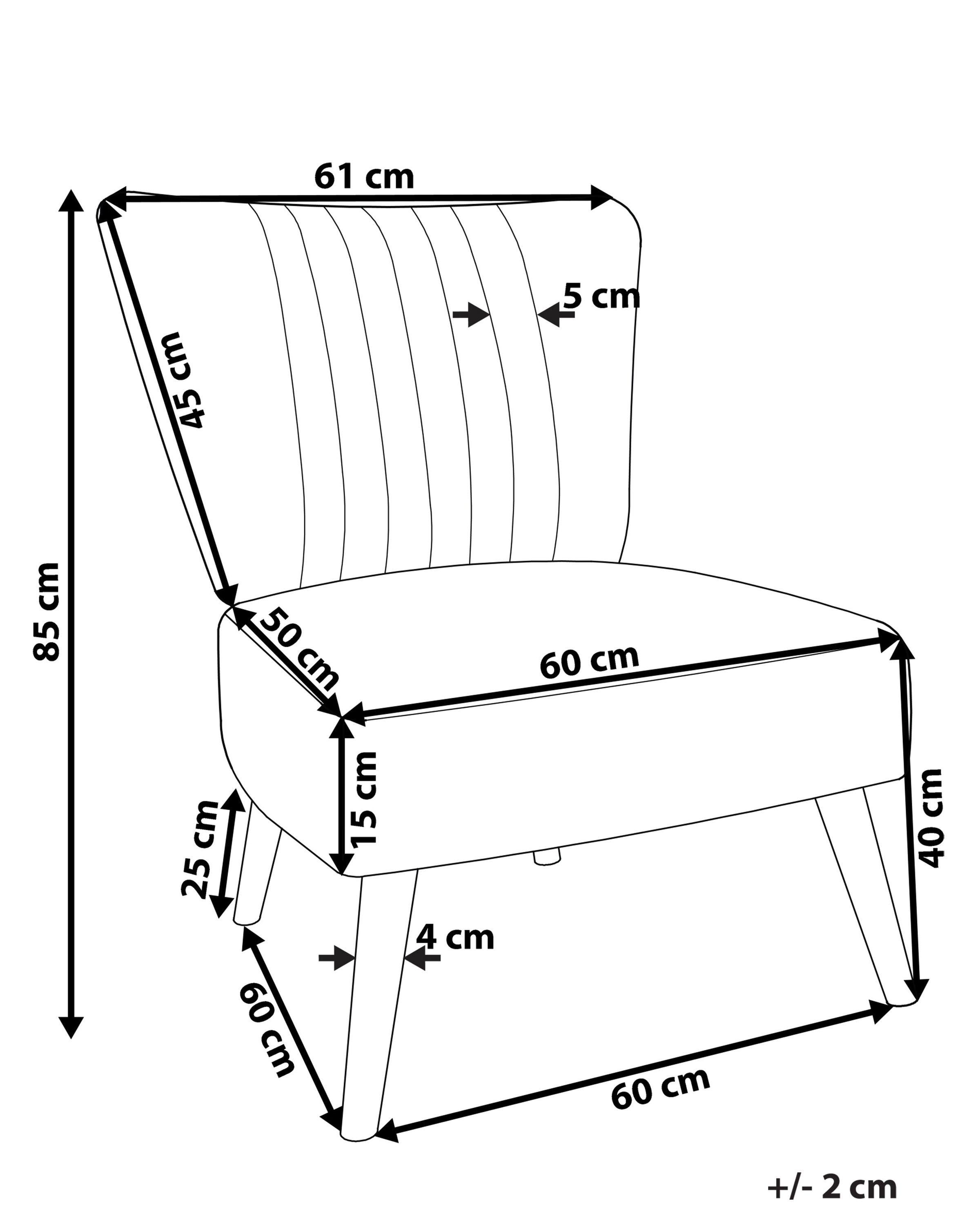 Beliani Sessel aus Samtstoff Modern VAASA