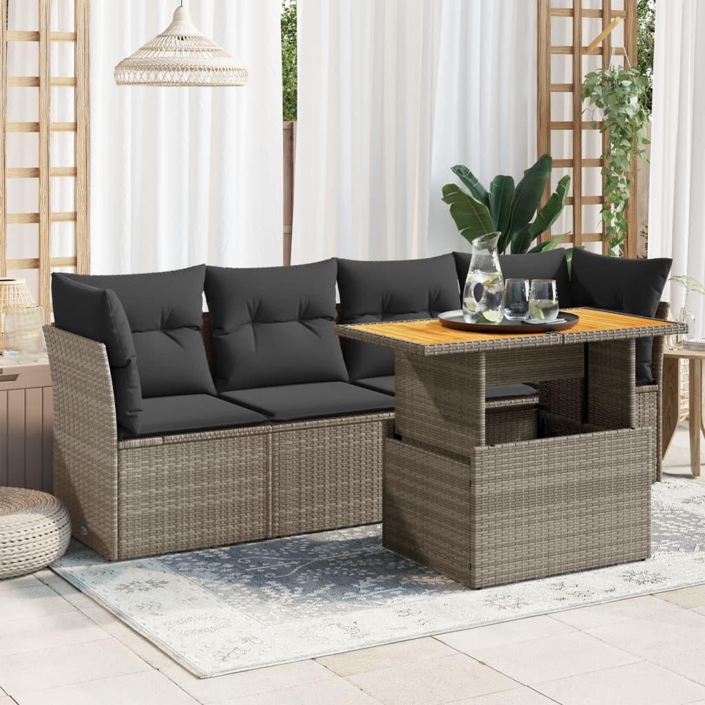 VidaXL Garten sofagarnitur poly-rattan