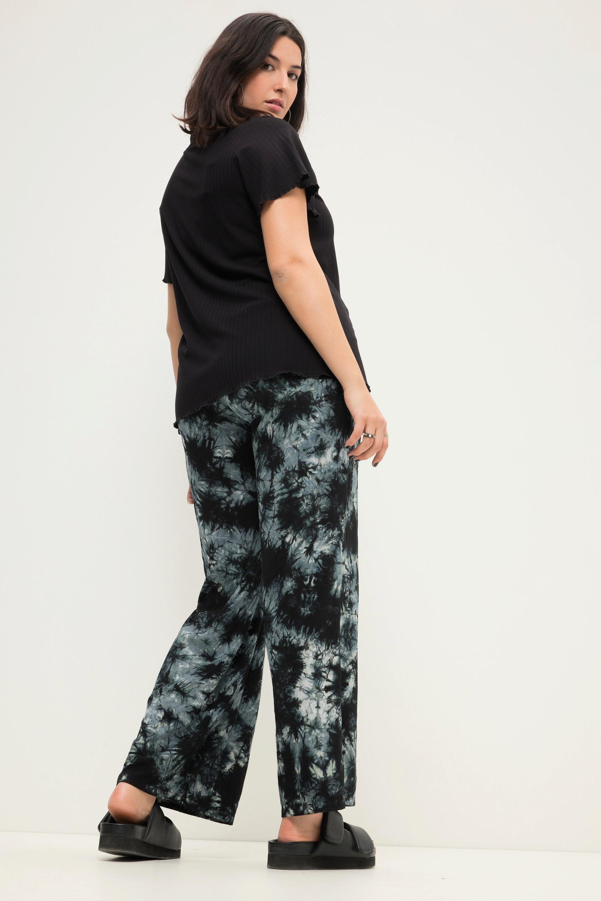 Studio Untold Hose Wide Legs High Waist Batikprint