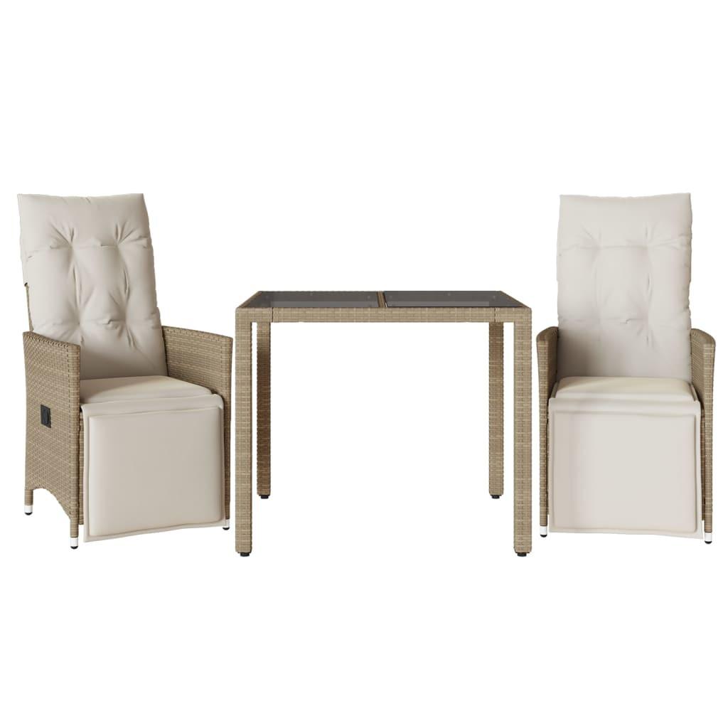 VidaXL Bistro set poly-rattan