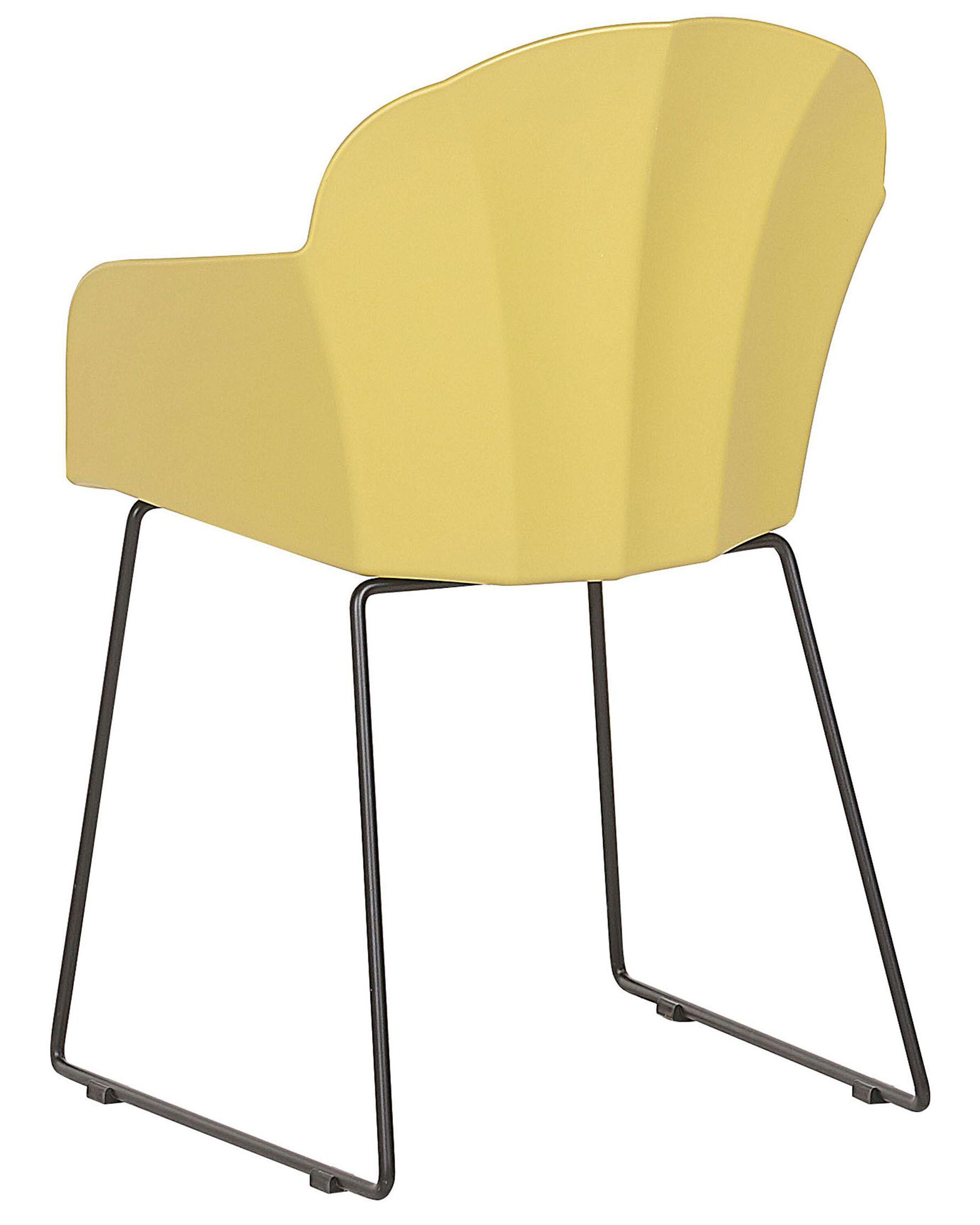 Beliani Esszimmerstuhl 2er Set aus Kunststoff Modern SYLVA