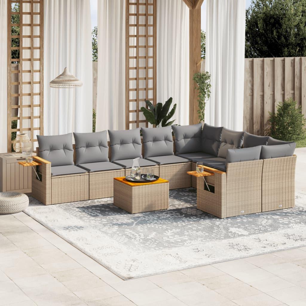 VidaXL Garten sofagarnitur poly-rattan