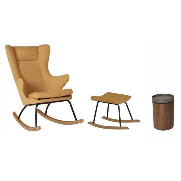 Quax Adult Schaukelstuhl mit Hocker und Beistelltisch