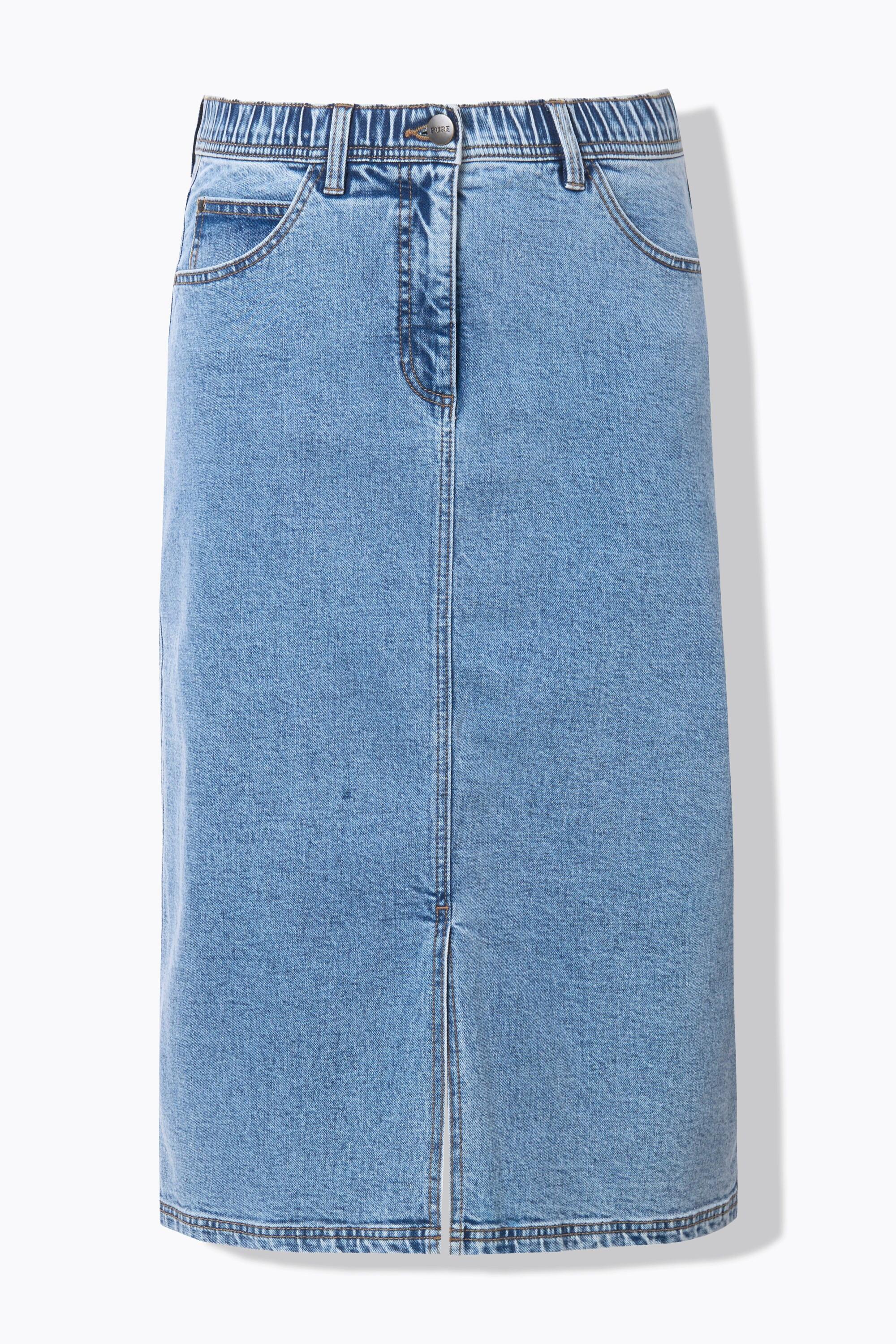 Ulla Popken Jeansrock, Komfortbund, 5-Pocket-Schnitt, Biobaumwolle