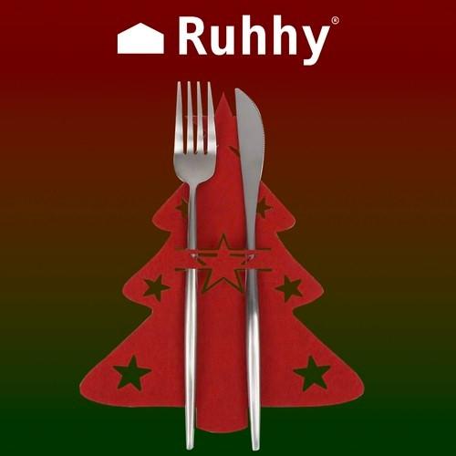 Ruhhy Besteckkoffer - Weihnachtsbäume, 12-tlg. Ruhhy 22304
