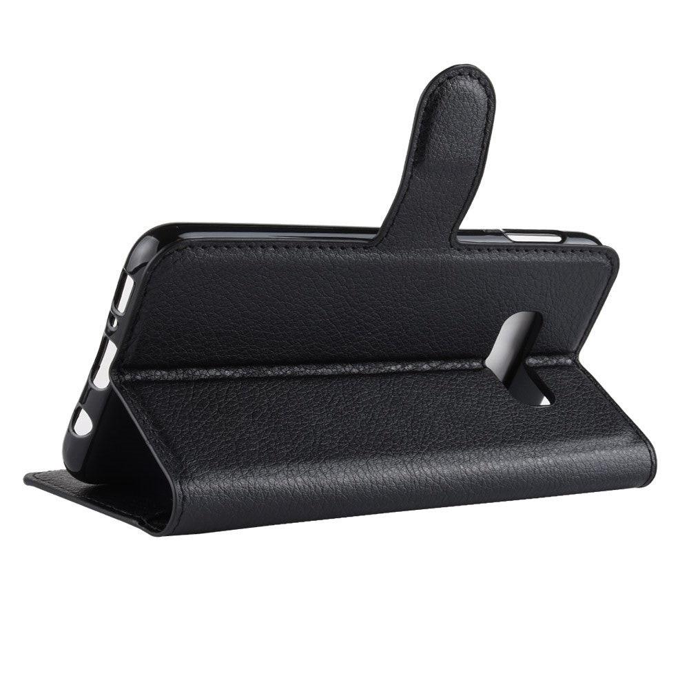 Cover-Discount Galaxy S10e - Leder Etui Hülle Mit Kartenfächern Schwarz