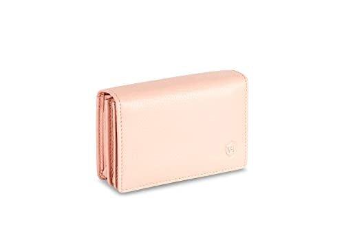 Only-bags.store Visitenkartenetui Leder mit RFID-Schutz - Platz für 50 Visitenkarten - 6 Fächer -