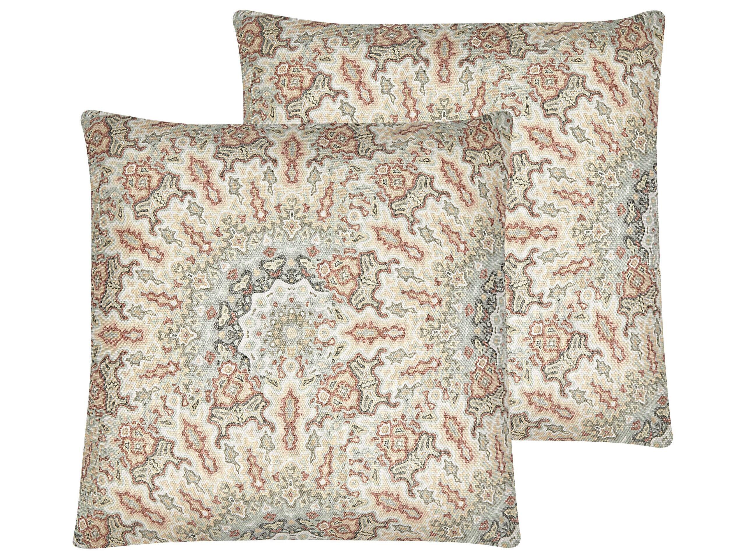 Beliani Dekokissen 2er Set aus Polyester Boho VRIESEA