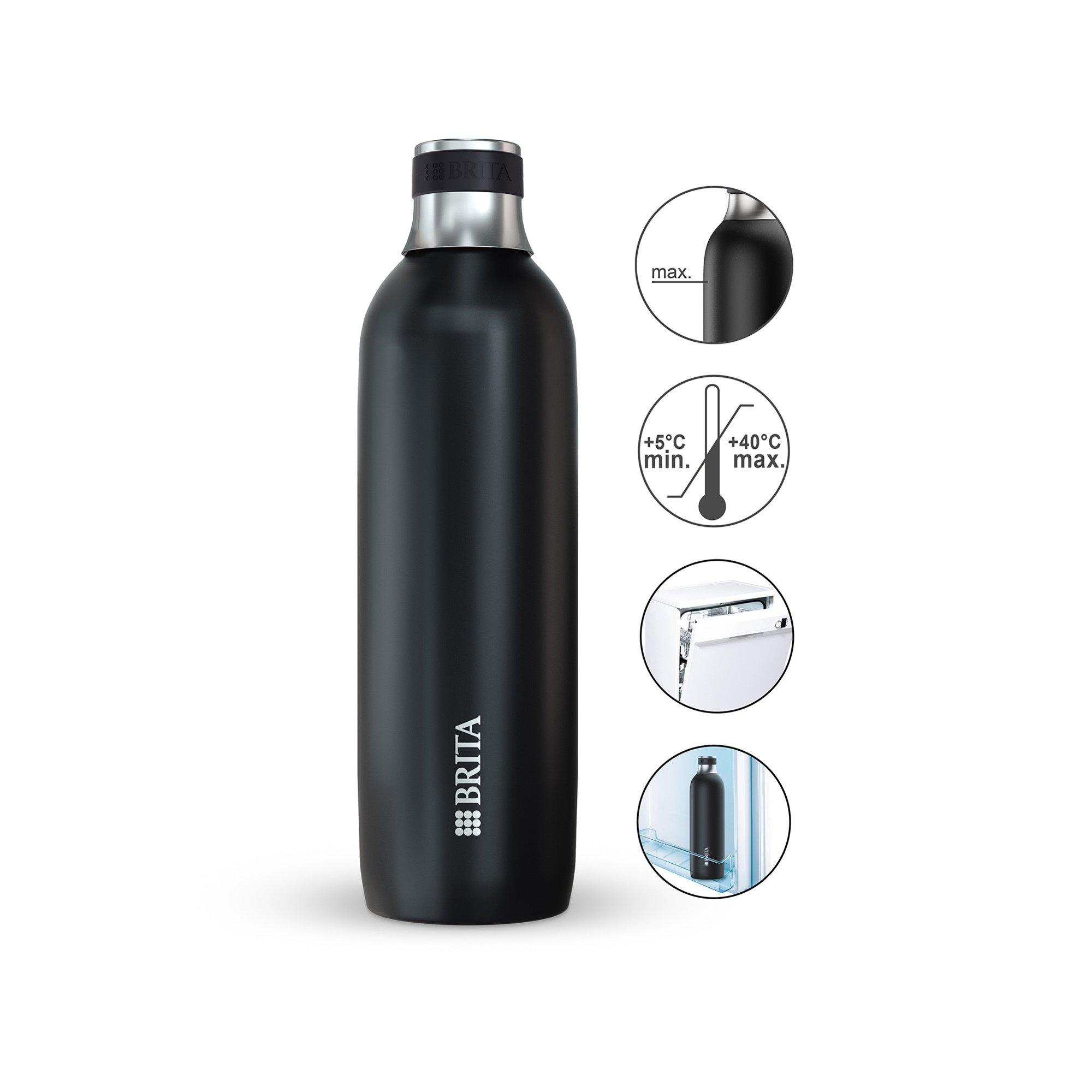 BRITA Wassersprudler-Flasche sodaTRIO Steel
