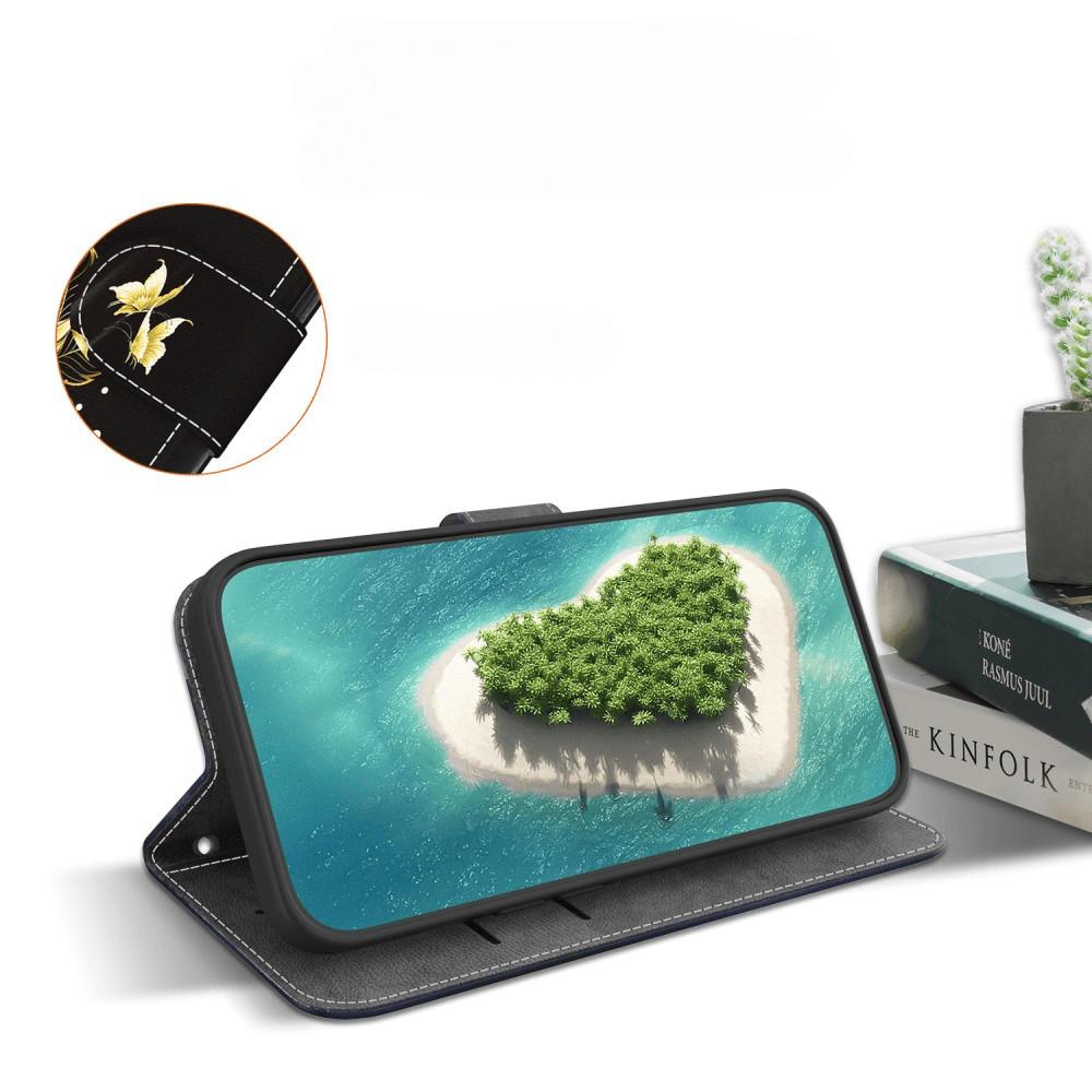 Cover-Discount Galaxy S25 - Tasche Hülle mit Blüten Motiv