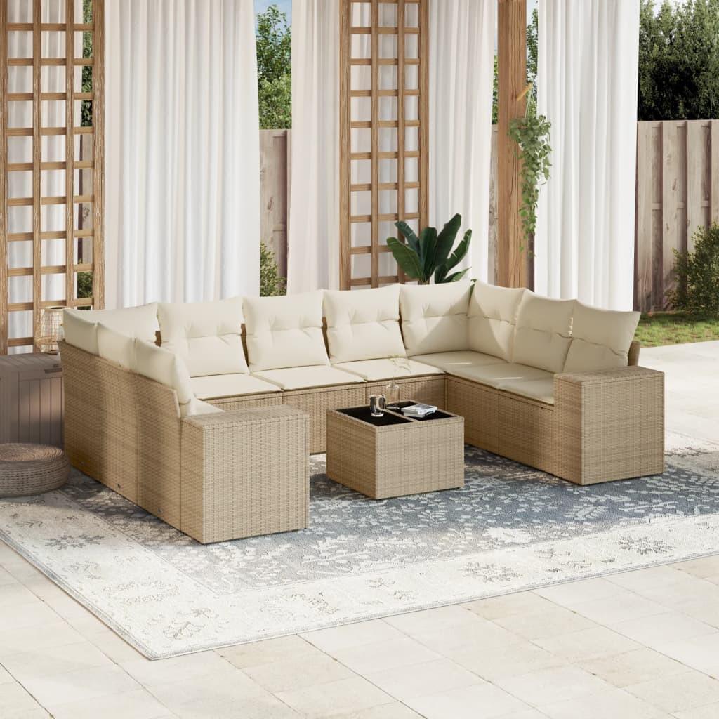 VidaXL Garten sofagarnitur poly-rattan