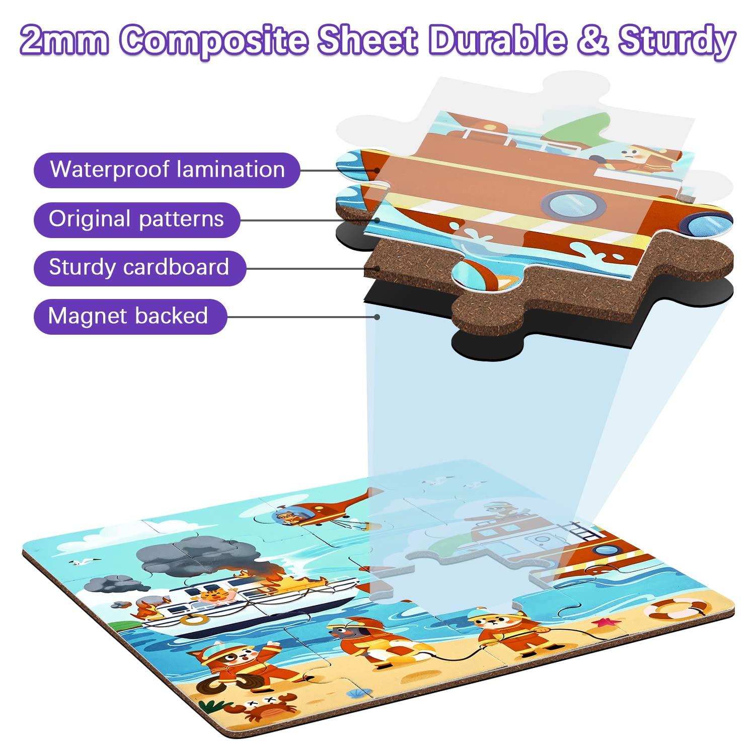 Activity-board Kinderpuzzle magnetisches Puzzle Feuerwehrpuzzle für Kinder Puzzle