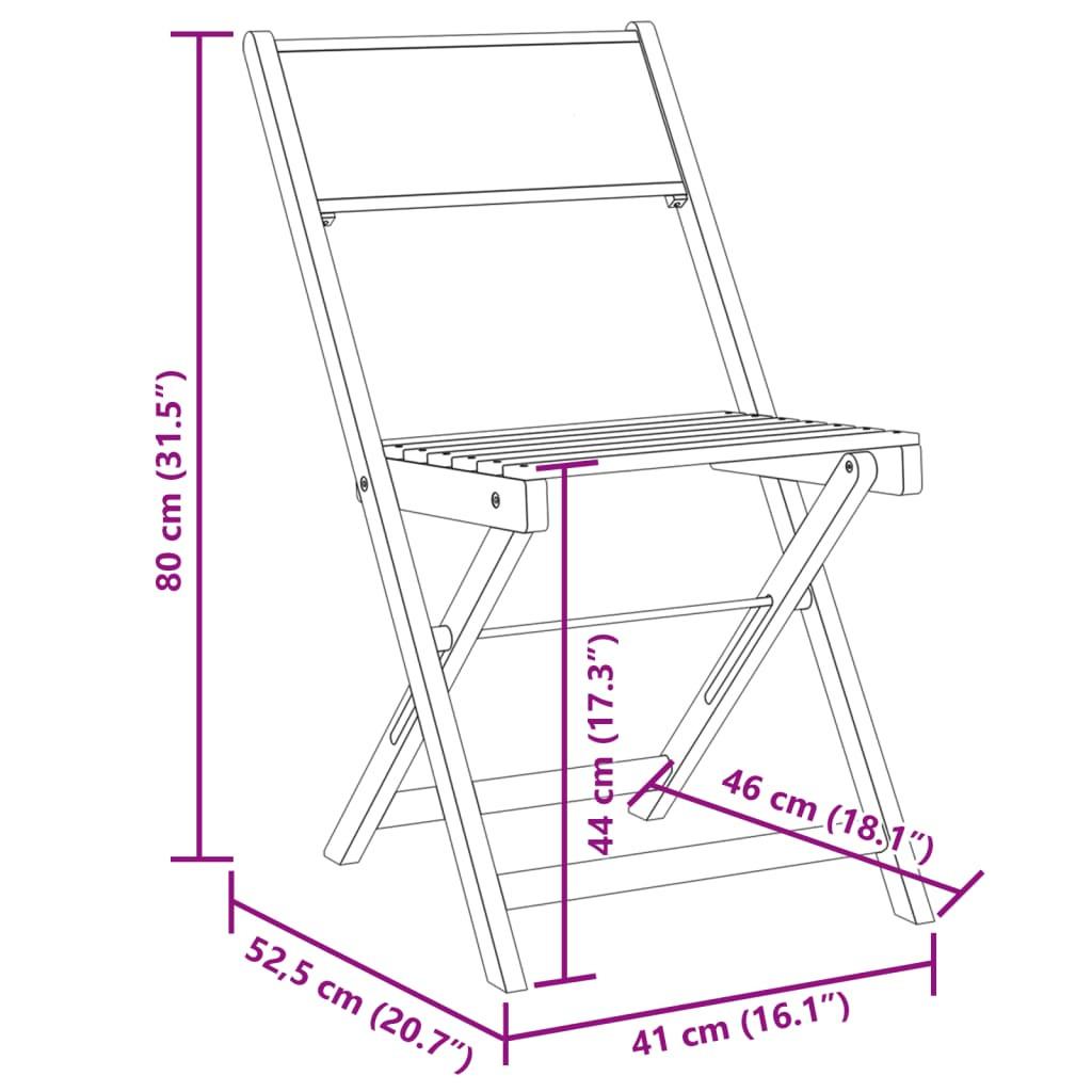VidaXL Bistro set akazienholz