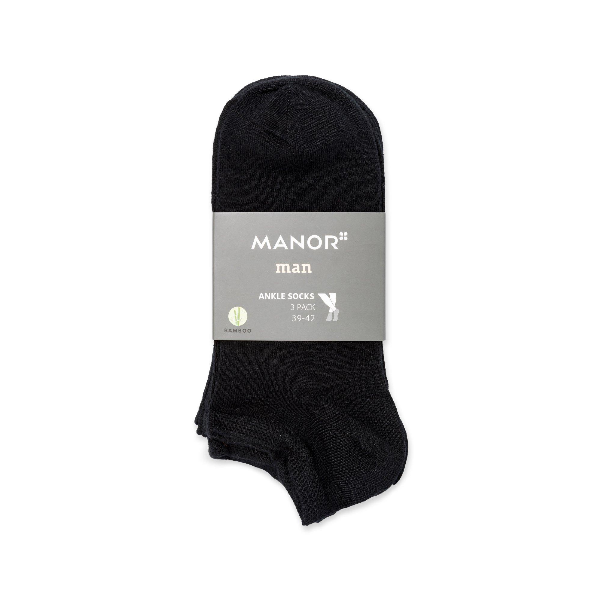 Manor Man 3 Pack Sneaker Bambus Triopack,Sneaker Socken