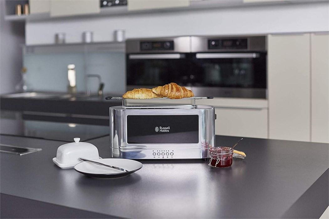 Russell Hobbs Elegance Langschlitz-Toaster - EdelstahlSchwarz