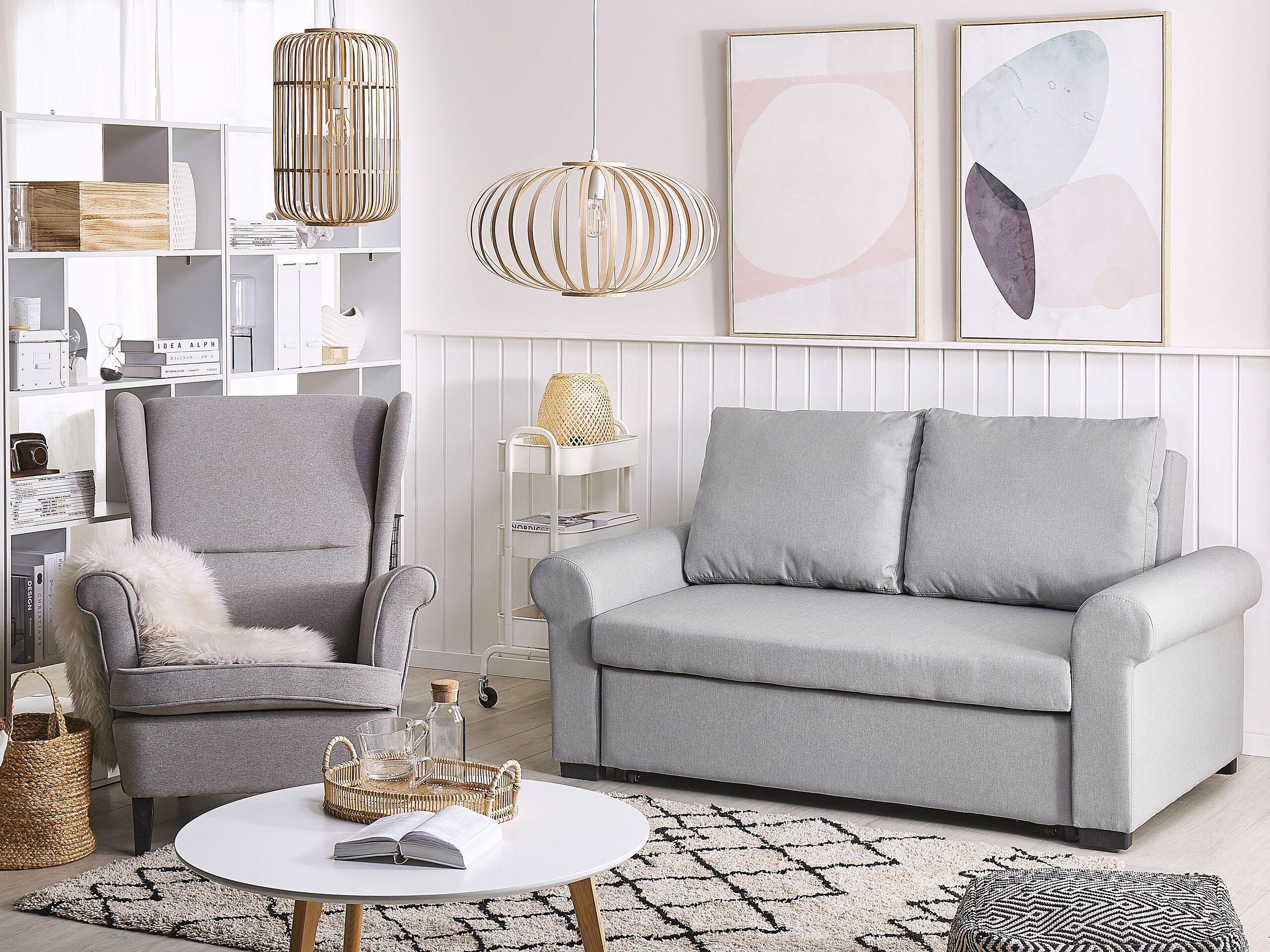 Beliani Schlafsofa aus Polyester Retro SILDA