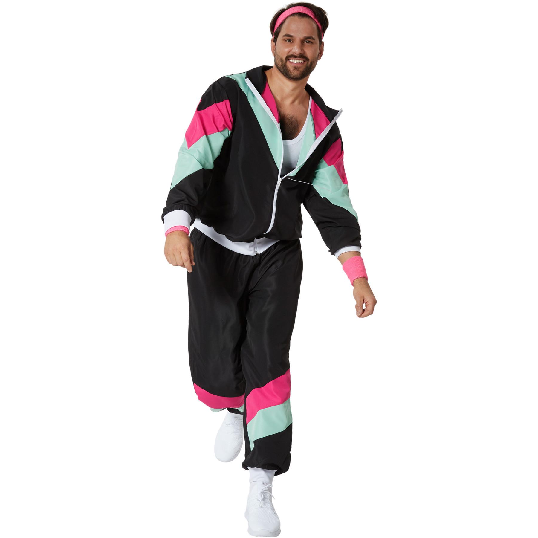 Tectake kostüm Retro 80er 90er Jahre Jogginganzug