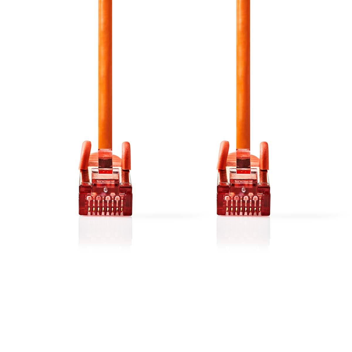 Nedis CAT6 Netzwerkkabel | RJ45 Stecker | RJ45 Stecker | S/FTP | 1,00 m | Rund | LSZH | Orange | Etikett