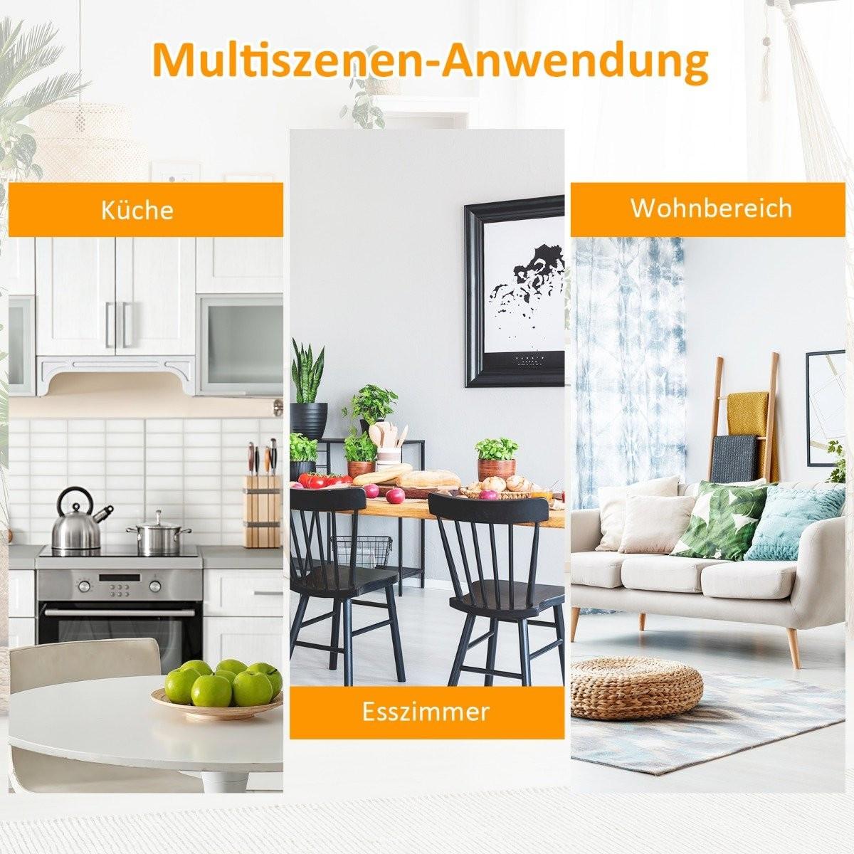 Northix Rollender Küchenwagen Mobile Kücheninsel mit Schublade Weiß