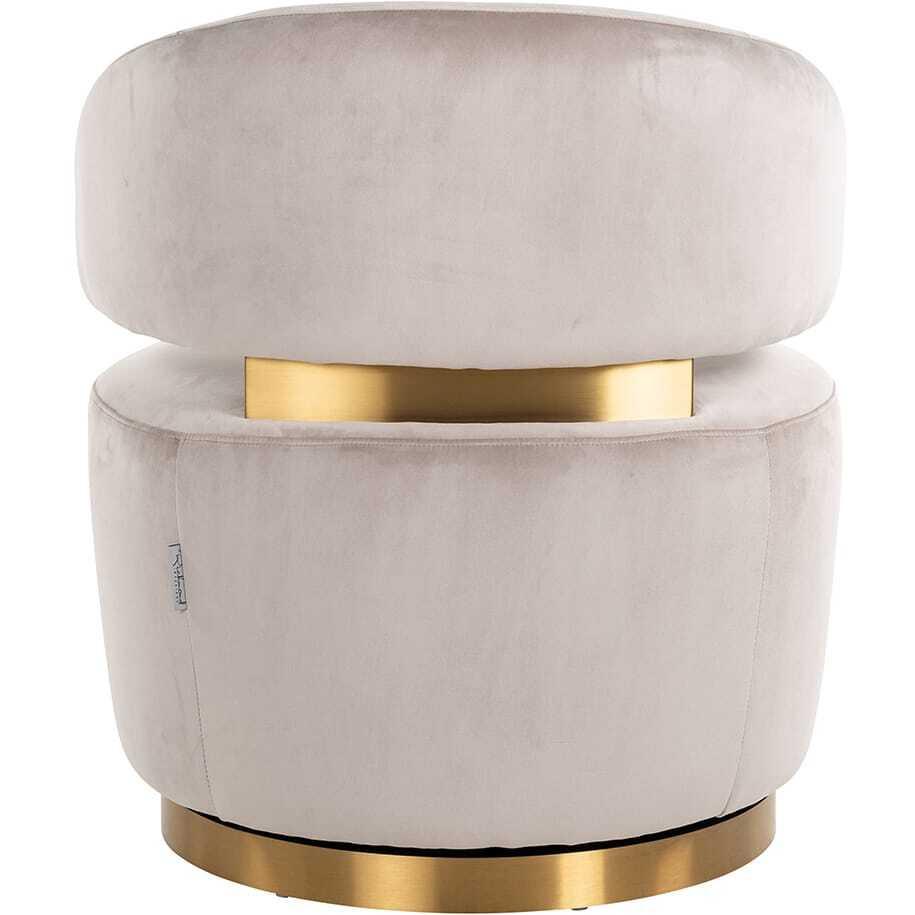 mutoni Drehstuhl Maxime khaki gold gebürstet
