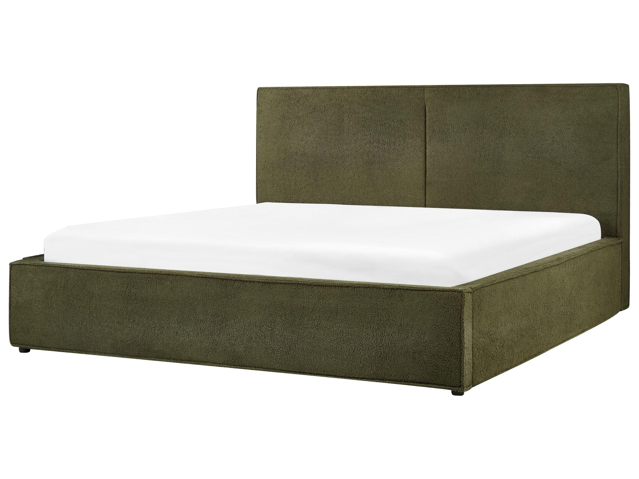 Beliani Bett mit Stauraum aus Bouclé Modern MOISSAC
