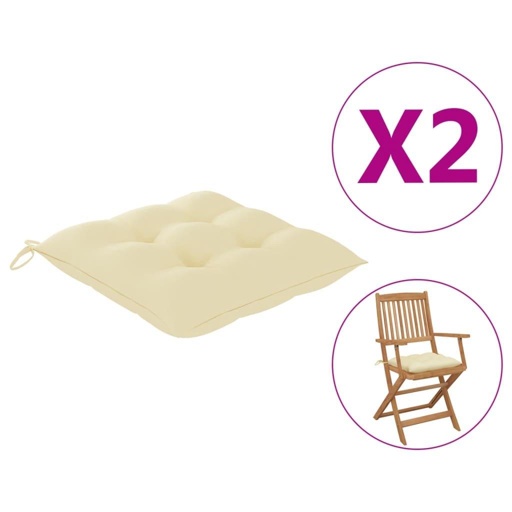 VidaXL Stuhlkissen 2 Stk. 40x40x7 cm Stoff