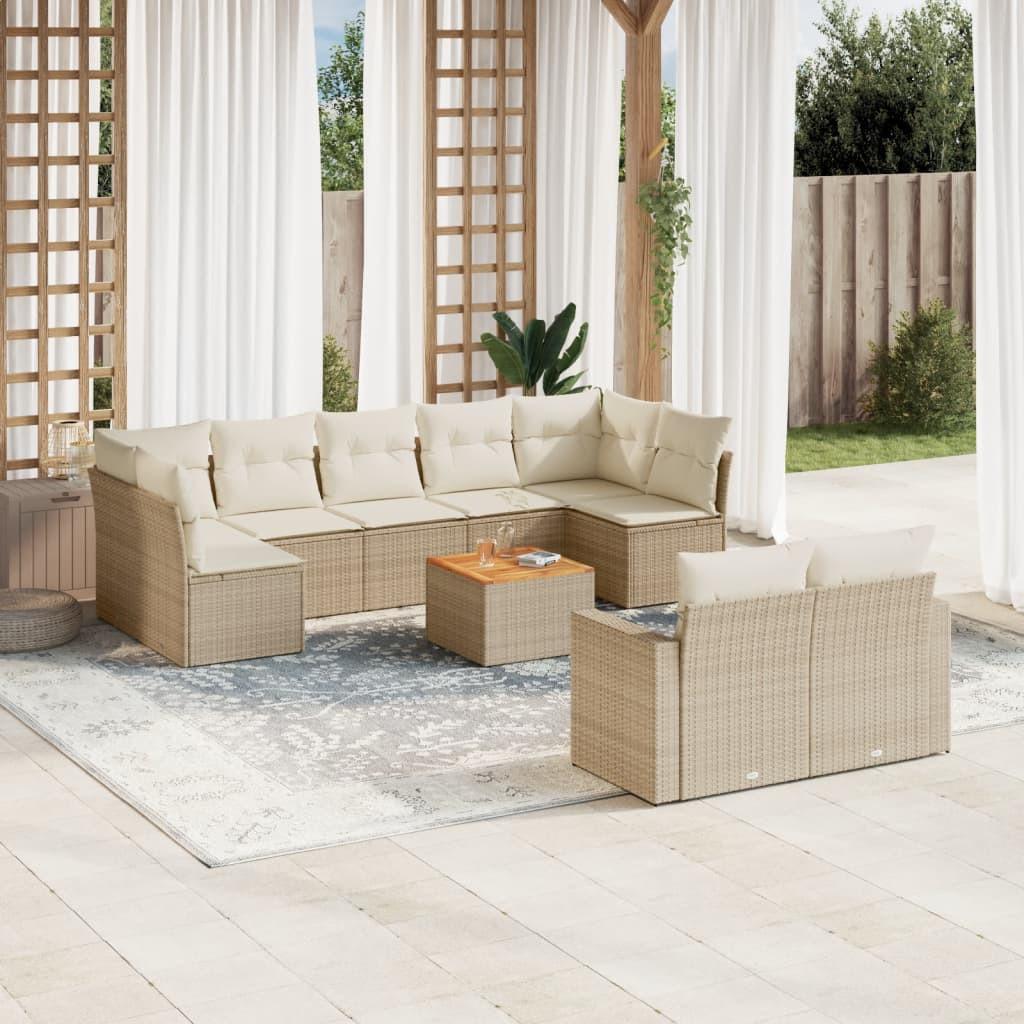 VidaXL Garten sofagarnitur poly-rattan