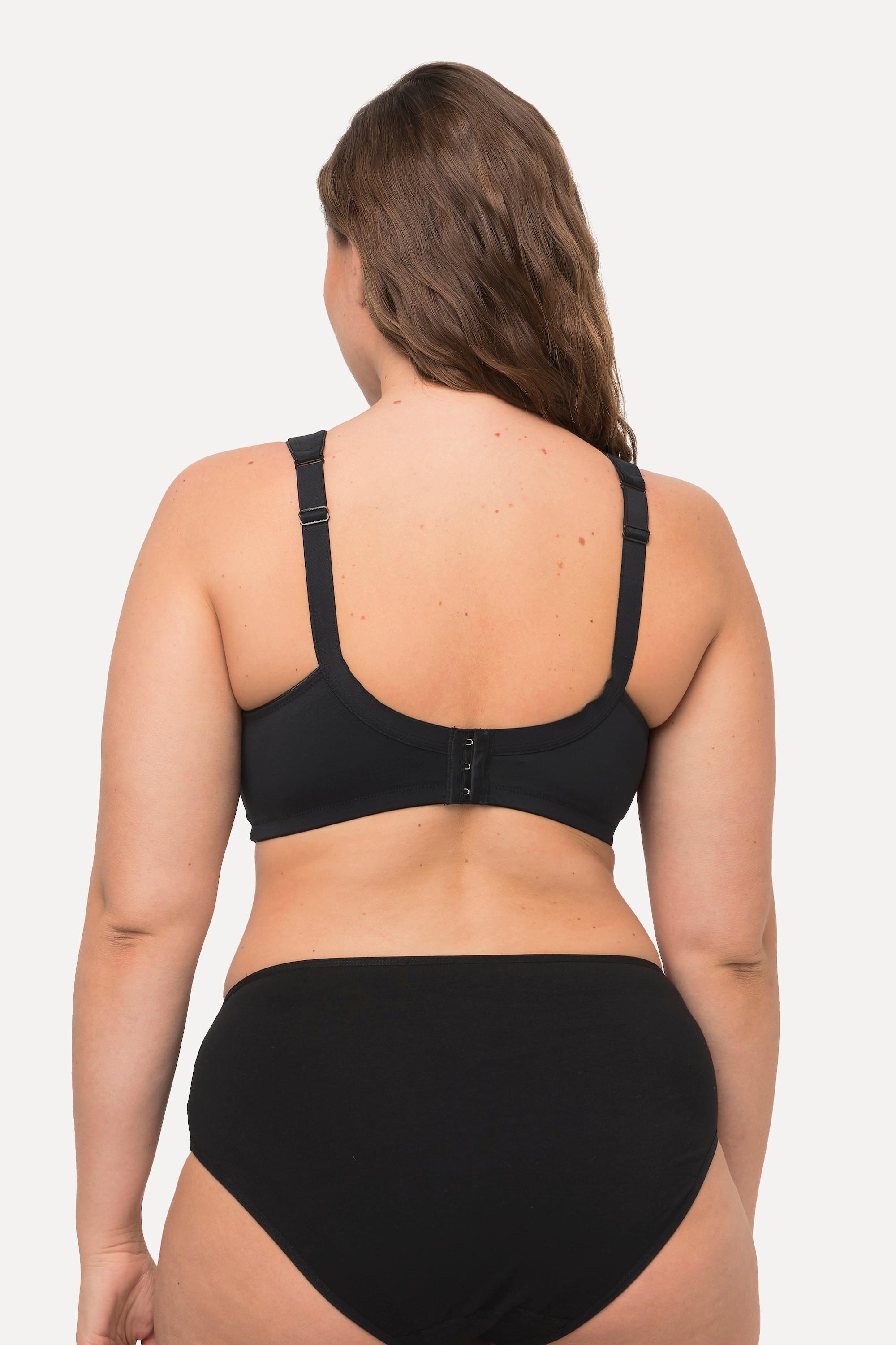 Ulla Popken Mikrofaser-BH, vorgeformte Cups, atmungsaktiv